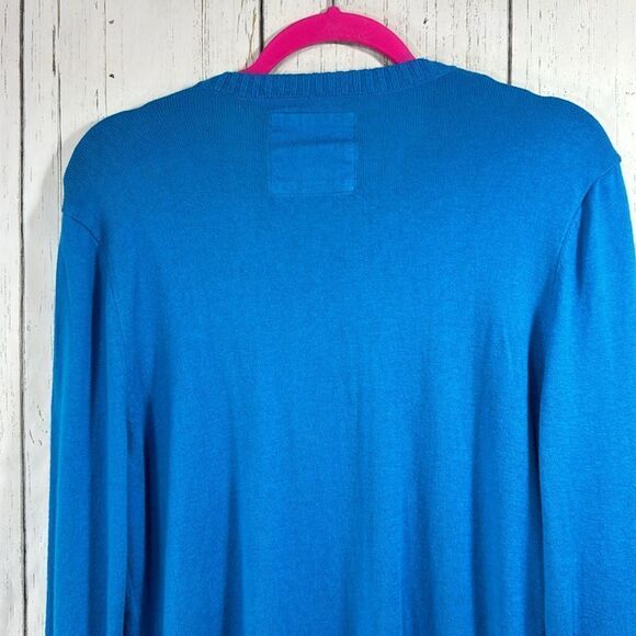 Hollister Mens Aqua Blue V Neck Sweater Coastal Preppy Classic Casual Everyday - Picture 11 of 13